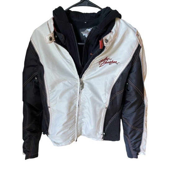 Harley Davidson‎ Women's Motorcycle Riding Jacket Small Heavy Layered Hooded